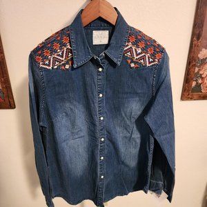 Grace L/S Denim Top